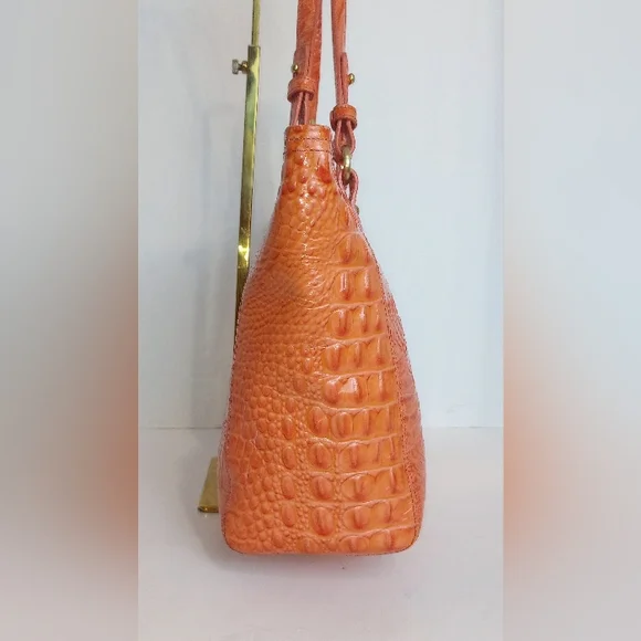Brahmin Coral Melbourne Medium Asher Crocodile Embossed Leather Tote Bag - Picture 6 of 10